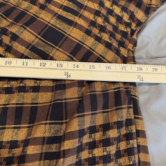 Ace & Zig Wrap Jumpsuit "Barn Wrap" St. Honore Brown Metallic Gold Size Medium - Picture 9 of 14